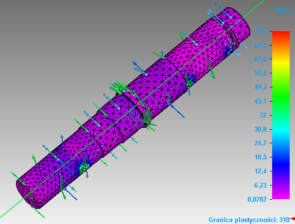 2.2. Optymalizacja konstrukcji pod względem wytrzymałościowym Przeprowadzenie analizy pracy projektowanych rozwiązań pozwala na oszacowanie obciążeń i wymuszeń oddziałujących na projektowany element.