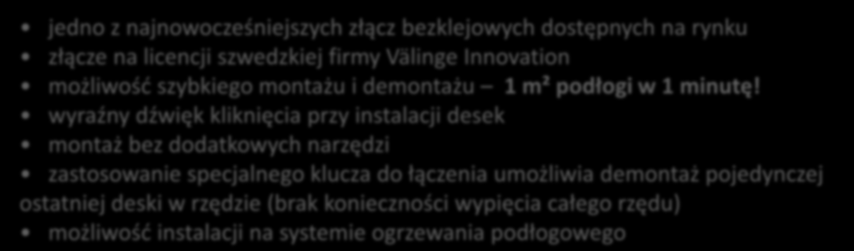 SYSTEM ŁĄCZENIA BALTIC LOC 5G jedno z najnowocześniejszych złącz bezklejowych dostępnych na rynku złącze na licencji