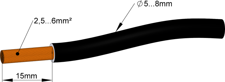Potrzebne narzędzia: Śrubokręt prosty z ostrzem o szerokości 3 mm Potrzebne materiały: Wtyczka do podłączania + Wtyczka do podłączania Kabel do systemów fotowoltaicznych PV1-F Budowa złącza wtykowego