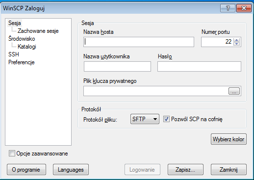 WinSCP gw.icm.edu.