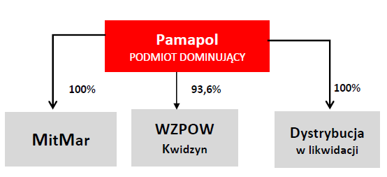 Na dzień sporządzenia niniejszego raportu w składzie Grupy znajduje się ponadto Dystrybucja w likwidacji wniosek o otwarcie postępowania likwidacyjnego został złożony do sądu w następstwie podjęcia