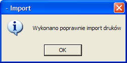 4 Sposób pracy z programem 2 Dokumenty 112 strona Import druków dokumentów obrotu środka trwałego/wartości niematerialnej i prawnej Operacja umożliwia import szablonów dokumentów środków trwałych /