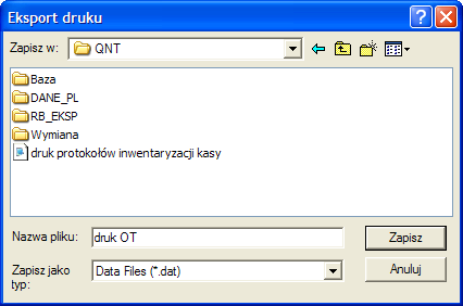 Sposób pracy z programem 4 Dokumenty 2 strona wyświetlony zostanie formularz umożliwiający kontynuację lub anulowanie importu Wybierając przycisk ekranowy "Tak", istniejący druk zostanie zastąpiony