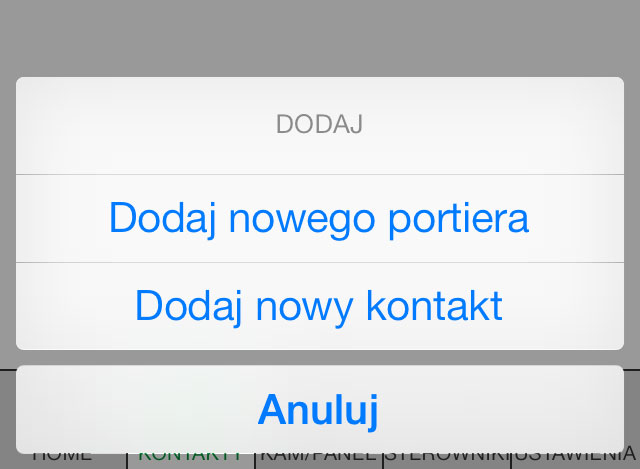 Wypełnić żądane pola: Wyłącznie dla pozycji "nowy kontakt" możliwe jest wskazanie "VIP pod-adres" aby wybrać, czy wywołać: całe mieszkanie, tylko wyświetlacz master (główny) lub wybrany monitor slave