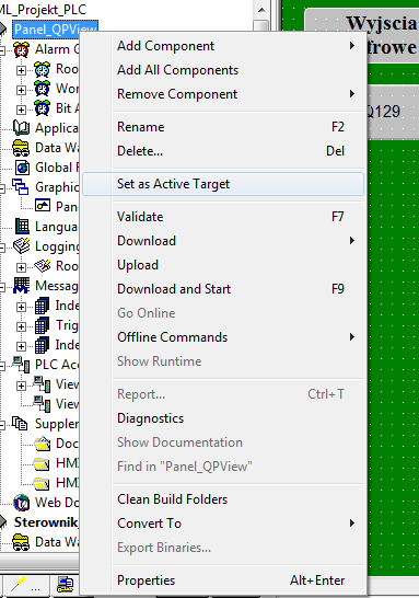 W tym celu kliknij PPM na nazwie Panela i wybierz Set as active