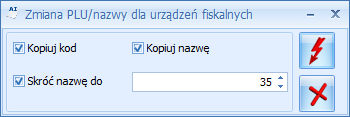 Podręcznik Użytkownika systemu Comarch OPT!MA Str. 101 - Zmiana ceny Wszystkie funkcje działają dla towarów zaznaczonych na liście.