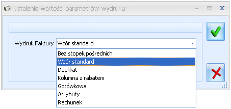 Str. 48 Moduł Handel v. 2010 Kolumna Towar pozwala wybrać informacje, które będą drukowane na fakturze w kolumnie Towar (może to być np. nazwa czy numer katalogowy).