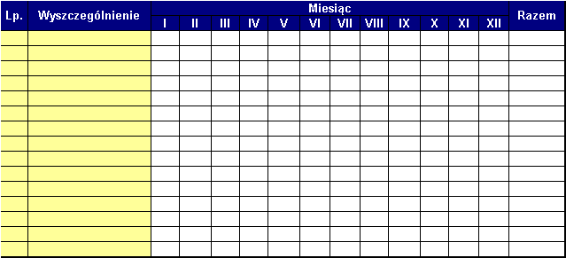 Plan ilościowy