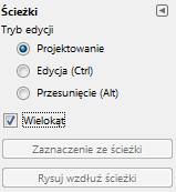 8. Wybieramy narzędzie ścieżki z panelu przybornik i zaznaczamy na dole przybornik.