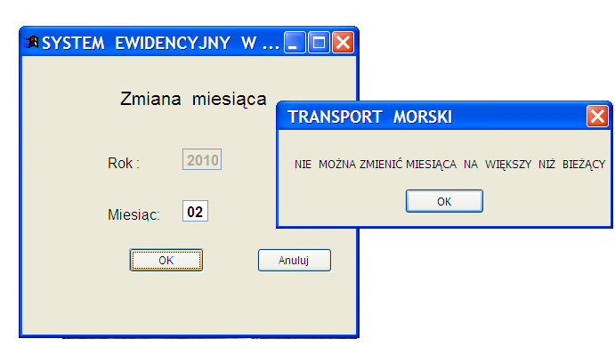 2.3. Istotnym elementem comiesięcznej pracy z aplikacją jest ustawienie odpowiedniego miesiąca sprawozdawczego.