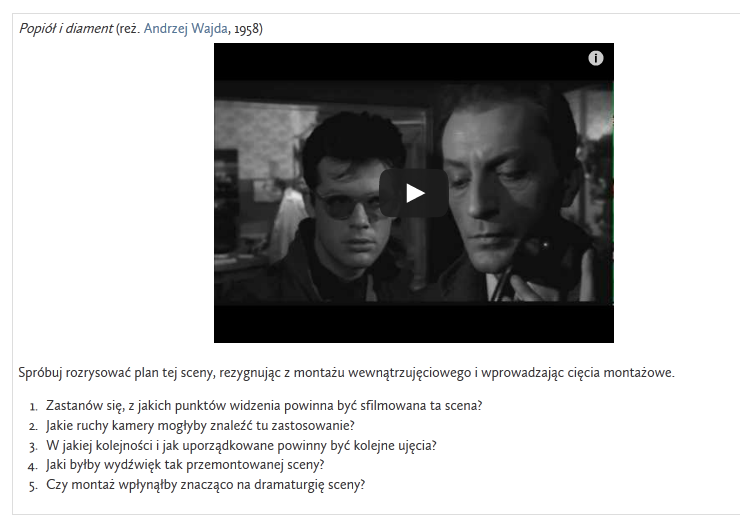 samodzielną analizę fragmentu i przedstawieniu wyniku tej analizy, np.