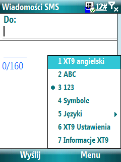 Rozdział 2 Zmiana trybu wprowadzania danych 1. Naciśnij na klawiaturze numerycznej, aby zmienić tryb wprowadzania danych.