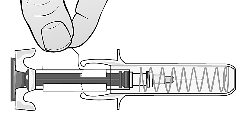 Zwolnić nacisk na tłok strzykawki, co spowoduje automatyczne osłonięcie igły przez mechanizm zabezpieczający.