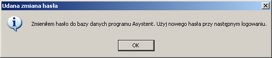 I N S T A L A C J A I U R U C H A M I A N I E P R O G R A M U. PoniewaŜ nie masz jeszcze załoŝonego hasła do programu pozostaw pole Stare hasło puste a w pole Nowe hasło wpisz swoje nowe hasło.