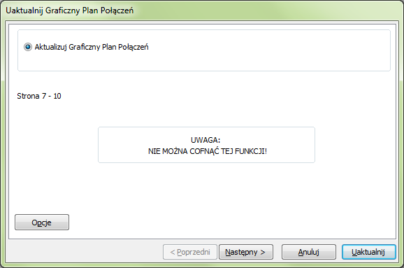 ZMIANA ISTNIEJĄCEGO PLANU POŁĄCZEŃ Graficzny Plan Połączeń Jeżeli w projekcie Automation wybrałeś stronę zawierającą plan połączeń iwybrałeś Narzędzia => Graficzny Plan Połączeń, na ekranie pojawi