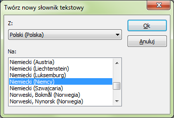 PC SCHEMATIC Tłumacz Usuwanie słownika Kliknij na słownik i kliknij na Usuń. Słownik zostaje usunięty z listy słowników. Pamiętaj, że słownik nie jest kasowany z dysku.