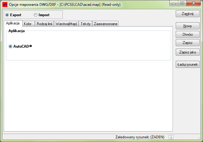 Parametry mapowania DWG/DXF Przeczytaj więcej o edytowaniu i zapisywaniu symboli w podręczniku programu Automation.