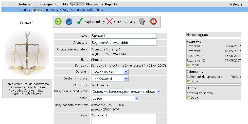 a) Produktów - przedstawia listę produktów sprzedawanych na sztuki i służy do przedstawienia najważniejszych informacji o nich.