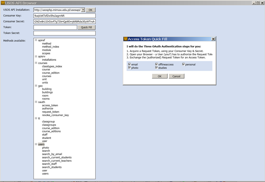 API Browser to program napisany w C#, który korzysta