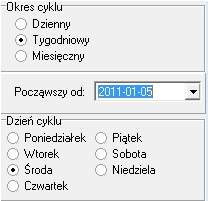 Aby wygenerować taką listę należy wprowadzić jeden wzorcowy wiersz dokumentu, a następnie znacznikami makra {#StartLista}, {#KoniecLista} określamy jej