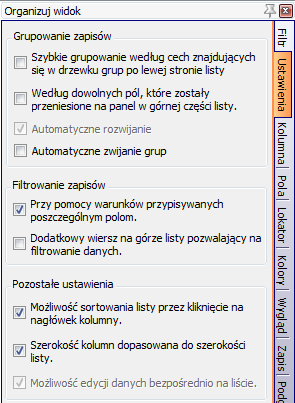 Formularz wyszukiwania pojedynczego zapisu po dowolnym ciągu znaków Powtórzenie poszukiwania pojedynczego zapisu wg dowolnego ciągu znaków. Powtórzenie wykonujemy wciskając klawisze <Ctrl+F3>.