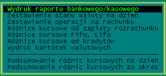 Str.100 KSP wersja 11.03.009 (standard) Raport bankowy Podstawowym wydrukiem jest wydruk raportu bankowego.