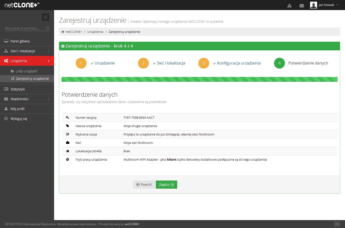 Tryby pracy urządzeń netclone+ opisane zostały w tej instrukcji w rozdziale Zasada działania i tryby pracy urządzeń netclone+.