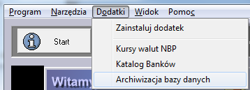 W każdym momencie możemy powrócić do ekranu konfiguracji bazy danych wybierając na ekranie logowania przycisk Konfiguruj bazę 2.