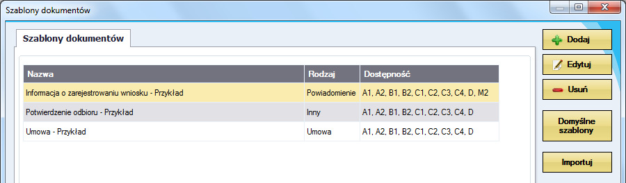 26 11. Szablony dokumentów W programie istnieje możliwość wydruku różnego rodzaju dokumentów, takich jak: powiadomienia, umowy itp. Aby drukować dokumenty należy utworzyć ich szablony.