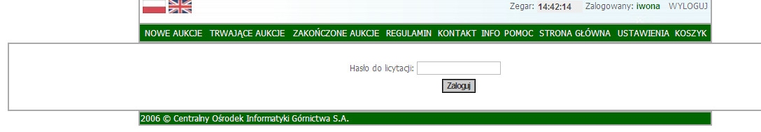 W kolejnym kroku pokazywana jest jeszcze raz zawartość koszyka. Następnie należy nacisnąć przycisk Licytacja.