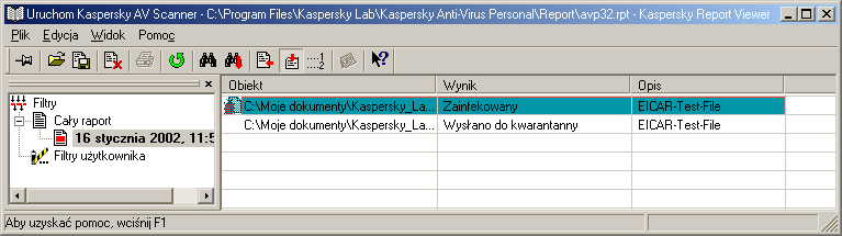 KASPERSKY ANTI-VIRUS Zakończ programu Kaspersky AV Updater (patrz rozdział 5.3.