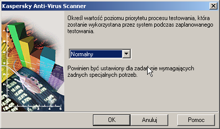 KASPERSKY AV SCANNER 3 wykryto podejrzane obiekty; 4 wykryto znanego wirusa; 5 wszystkie zainfekowane obiekty zostały wyleczone; 7 Kaspersky AV Scanner jest uszkodzony; 10 wewnętrzny błąd programu