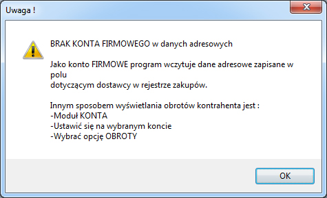 transakcji związanych z wybranym kontrahentem.