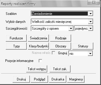 Wybieramy taryfę jaką chcemy ustawić na tych obiektach. Program ustawi wybraną taryfę jako Taryfę opłat miesięcznych dla zaliczek. W ten sposób została wprowadzona i skonfigurowana cała wspólnota.