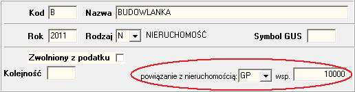 , Gdzie GP w Słowniku stawek podatków od nieruchomości ma następującą charakterystykę: Po zatwierdzeniu dodawana takiego gruntu program wyświetli komunikat z zapytaniem Czy chcesz