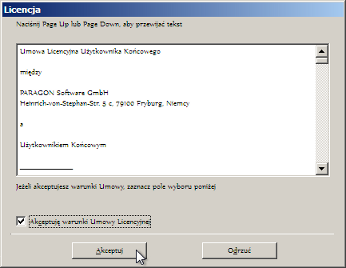 89 Nie będzie możliwe korzystanie z programu w przypadku braku zakaceptowania Umowy Licencyjnej. 3. Po zaakceptowaniu Umowy Licencyjnej wyświetlony zostanie uniwersalny program uruchamiający.