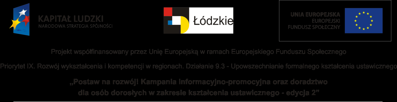 PUBLIKACJA BEZPŁATNA WSPÓŁFINANSOWANA ZE ŚRODKÓW UNII EUROPEJSKIEJ W RAMACH EUROPEJSKIEGO FUNDUSZU SPOŁECZNEGO POSTAW NA