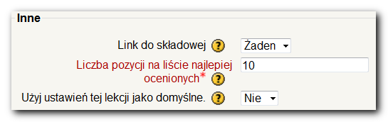 Kolejne opcje służą do określenia rozmiarów okna (w pikselach), koloru tła slajdów, prezentowania wskaźnika postępu oraz czy w oknie ma być wyświetlane lewe menu.