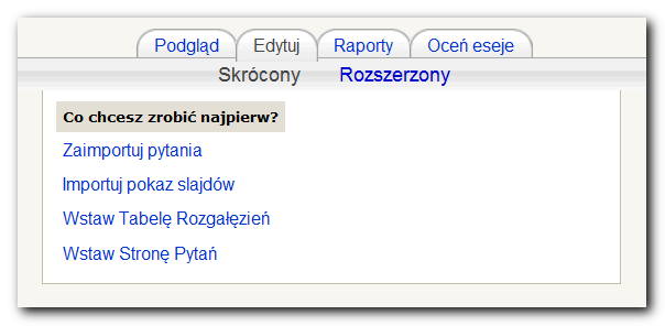 Link do składowej daje możliwość ustawienia na ostatniej stronie lekcji odnośnika do innego elementu kursu.