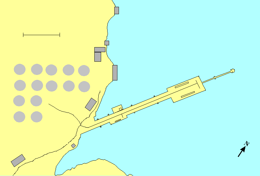 Moduł 3. Wymagania egzaminacyjne z przykładami zadań Plan portu B PORT B T 5 T 3 T 6 T 4 Zbiorniki lądowe T 1 T 2 Q 2 Q 4 Q 1 Q 3 Tabela 1.