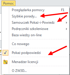 Aktualnie wybrane jednostki można określić na podstawie informacji wyświetlanej w dolnym lewym rogu okna graficznego (obok strzałek kierunkowych).