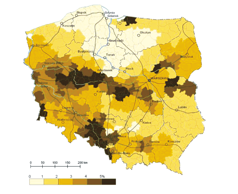 Ocena transportu w Polsce wskazuje na zmiany w dostępności po zakończeniu realizacji projektów dotyczących infrastruktury transportowej finansowanych z funduszy strukturalnych w okresie programowania