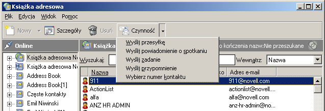 Wyszukiwanie elementów w GroupWise Aby znaleźć potrzebne elementy (wiadomości, informacje o spotkaniu lub zadaniu), należy skorzystać z funkcji wyszukiwania GroupWise.