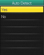 Autowykrywanie 1. W menu Ustawienia używając joysticka wybierz Czujniki > Autowykrywanie. 2.