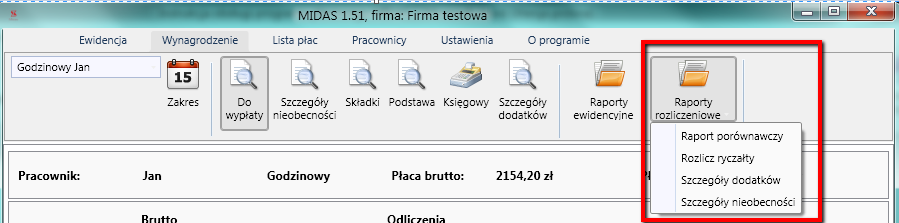 63 Raport księgowy (zakładka Księgowy) 7.7.2.