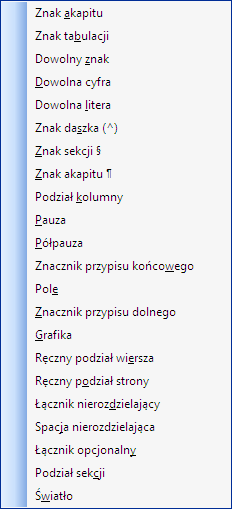 15.3. Zamiana kodów Narzędzie zamiany umożliwia znajdowanie i zamienianie kodów sterujących.