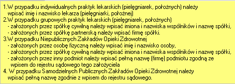 WPROWADZANIE LUB UZUPEŁNIENIE DANYCH ŚWIADCZENIODAWCY. Sufiks jest kodem składającym się od jeden do trzech znaków (liter).