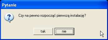 Proszę zwrócić uwagę, że w oknie po lewej stronie nic nie ma (pośrednio wskazuje to na fakt, iż instalator nie znalazł poprzedniej wersji). Wciśnięcie przycisku kończy pracę instalatora.