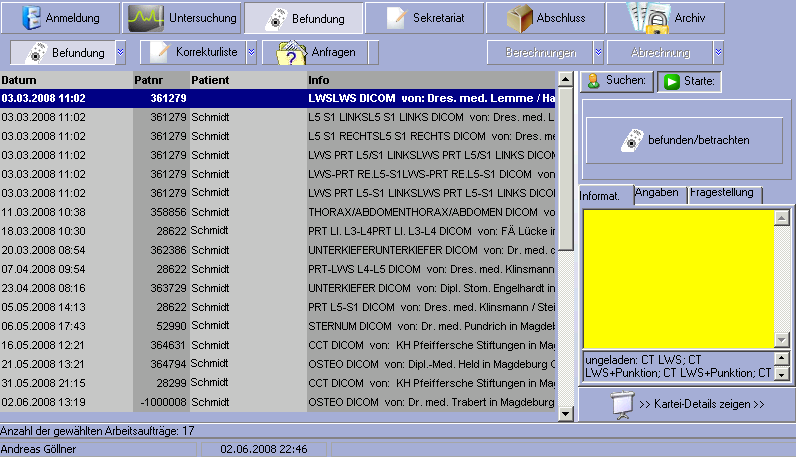 Radiologiczny system informacyjny (RIS) PergamonMED oferuje system do zarządzania pracą (Workflow Management System) i integruje wszelkie zakresy działalności dotyczące radiologii.