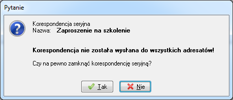 3.9 Korespondencja seryjna Opcja ta umożliwia wysyłkę maili lub wydrukowanie listów do większej grupy kontrahentów.